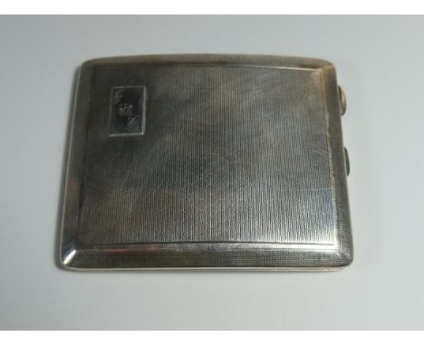 A George V Silver Cigarette Case with engine turned decoration and contemporary initials, Birmingham 1933, S. Blanckensee &am