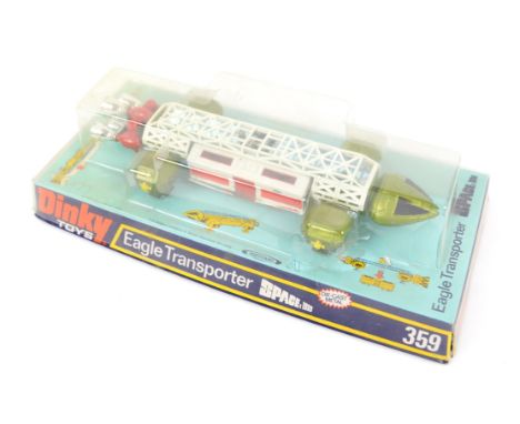 Dinky Toys 359 Space 1999 Eagle Transporter, boxed,Condition Report:  There is a spare sheet of red decals. One decal panel f