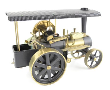 Wilesco D40MS live steam traction engine, complete with funnel and other items in sealed plastic bag, in fitted box,