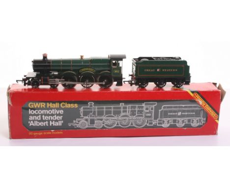 Hornby 00 Gauge R.759 Locomotive and Tender GWR Hall Class,4983, gloss green 4-6-0 in mint condition, with instruction leafle