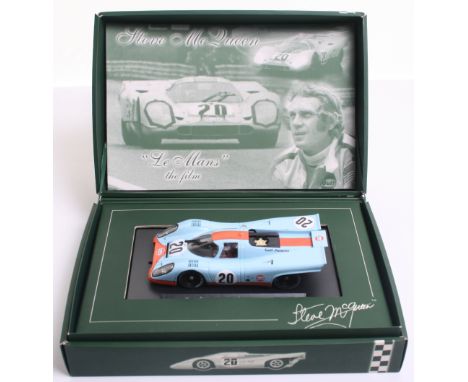 Fly (Spain)  SM3 Steve McQueen Collection Porsche 917 K, Le Mans The Film 1970, light blue/orange body with racing number ‘20