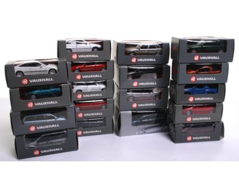 Seventeen Gama/Schuco Vauxhalls, including Cavalier, Astra’s, Frontera, Vectra, Omega, Calibra plus others all in mint boxed 