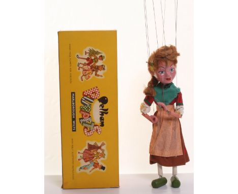 Pelham Puppet Gretel from ‘Hansel and Gretel’ in very good condition, complete with a SM Macboozle window box 
