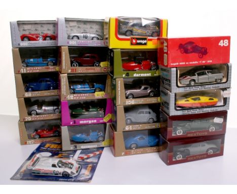Quantity of Brumm, Rio, Rextoys including Brumm S001 Porsche 356 Cabrolet, S003 Ferrari 815 Sport, R1 Cycle Car Morgan,R 3 Cy