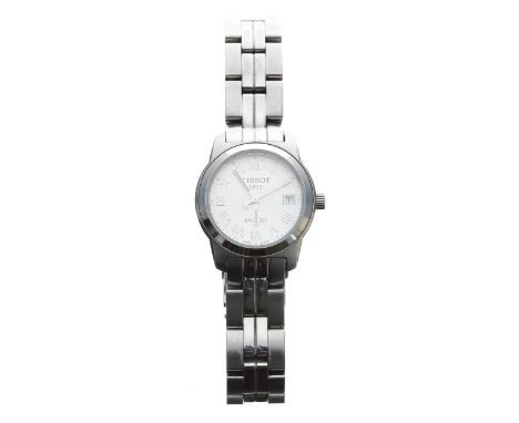 Tissot 1853 PR100 stainless steel lady's wristwatch, T049210A, quartz, 25mm-Movement - currently functioning.Dial - good.Glas