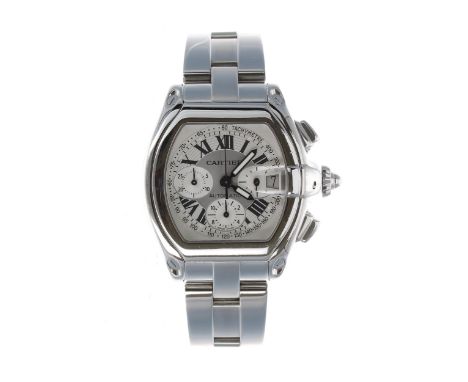 Cartier Roadster Chronograph XL  automatic stainless steel gentleman's wristwatch, reference no. 2618, serial no. 5569xxxx, 1