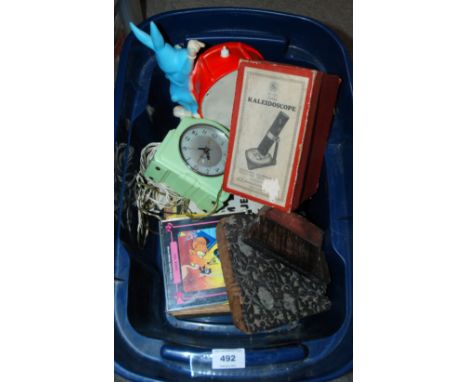 A box of various toys including SEL Kaleidoscope in original box, projector etc Condition Report: Available upon request