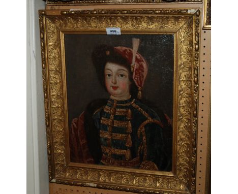 ENGLISH SCHOOL Portrait of a gentleman, bust type, oil on canvas, laid down, 49 x 39cm and another two (3) Condition Report: 