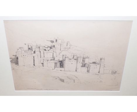 ALEXANDER GRAHAM MUNRO Ounila Valley, signed, pencil sketch, dated, 1927, 23 x 32cm and ELSPETH ROBERTS Three tea bowls, sign