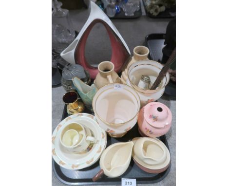 A stylized Italian ceramic vase, Bunnykins nursery ware and other ceramics Condition Report: Not available for this lot