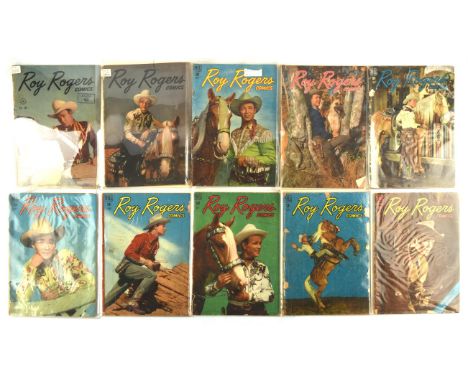 Roy Rogers Comics - a group of 52 Golden-age Western issues (Dell Comics, 1946 onwards).From the Ian Rakoff Comic collection.