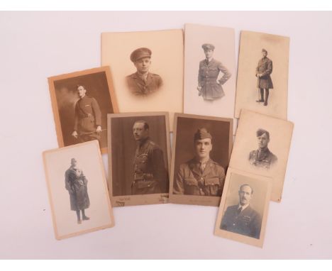 WW1 Selection of Royal Flying Corps Original Portrait Photographs.An interesting selection of seven photographs showing Offic