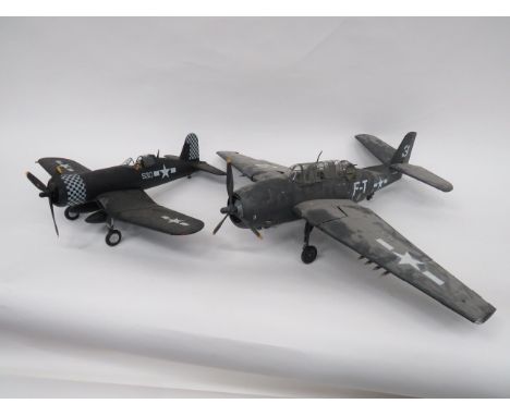 Large Scale “21st Century Toys” Models of a WW2 US Corsair & US Avenger Aircraft.These large plastic aircraft with good detai