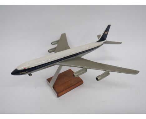 1960’s / 1970/s BOAC Boeing 707 Airline Model &amp; Stand.Probably used as a travel agent display aircraft. This example in B