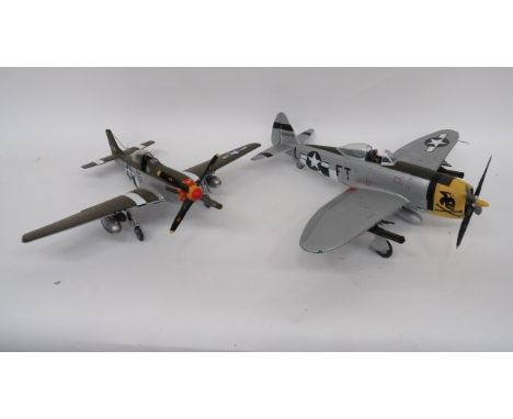 Large Scale “21st Century Toys” Models of a WW2 US Mustang & Thunderbolt.These large plastic aircraft with good detail.  Wing