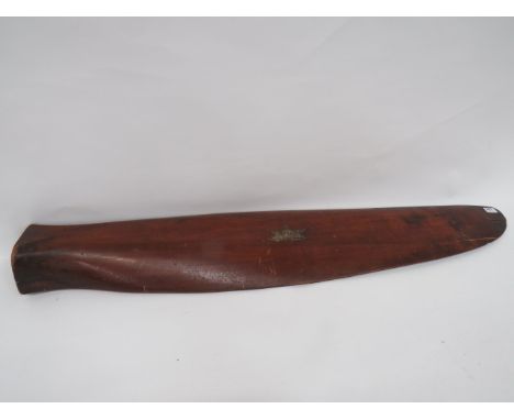 WW1 Period Avro Aircraft Propellor Blade.This laminated single blade retains the AVRO trade transfer. Stamps indicate fitted 