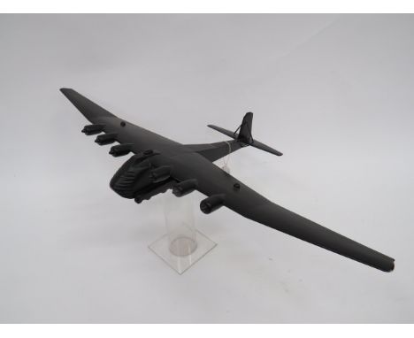 WW2 RAF Official Aircraft Recognition Luftwaffe ME 323 Six Engine Gigant Transport Aircraft. Carved wood with black painted f