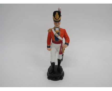 Royal Worcester China, An Officer of the Coldstream Guards Figure.This fine quality 12 inch china figure depicts an Officer o