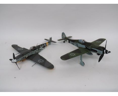 Large Scale “21st Century Toys” Models of a WW2 Luftwaffe ME109 and FW190.These large plastic aircraft with good detail.  Win