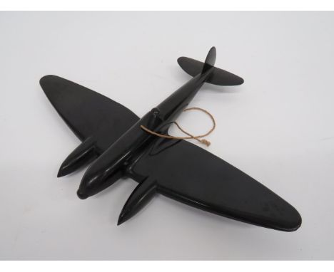 WW2 Aircraft recognition model of a German Luftwaffe HE111 Bomber.A rare black Bakelite example with the name of the type emb