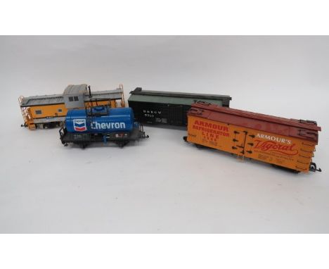 Selection of Large Scale Model Railway Rolling Stock & DCS Track Interface Unit. Comprising: four examples of Rolling Stock (