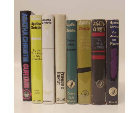 Eight Agatha Christie first editions, all in original dust jackets, all in very good condition, to include: "Passenger to Fra