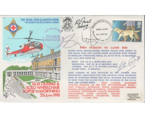 C87d Royal Star and Garter Home Signed Simon? Weston ( Falklands War) L Piggott and ?Richard Jones??Battle of Britain? pilot 