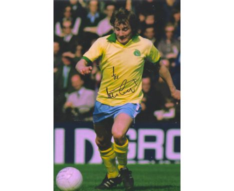 Football Asa Hartford (Norwich City) Signed 12x8 Colour Photo. Signed in black marker pen. Good Signature. Good condition Est