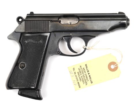 A 7.65mm Walther Modell PP semi automatic pistol, number 456386. GWO & near VGC (small patch of rust to slide); with COD. See