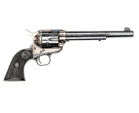 A good 6 shot .45” Colt single action army revolver, number SA05173 (1979?), barrel 7½”, with 1871 and 1875 patent dates and 