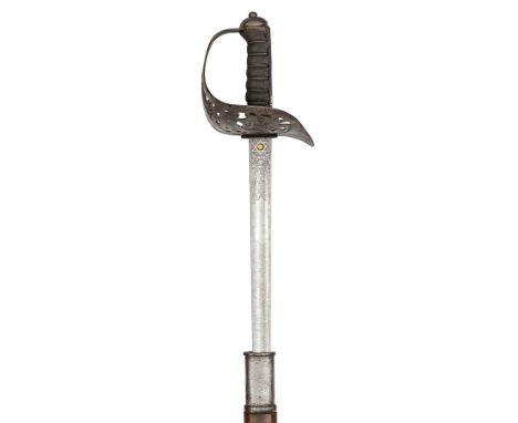 An 1895 pattern infantry officer’s sword, straight fullered blade 32”, by Robt Mole & Sons, Birmingham, Maker to the War and 