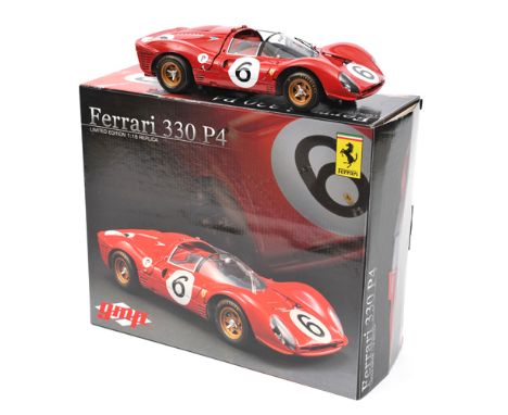 gmp 1:18 scale limited edition Ferrari 330P4. In Italian racing red, RN6, with red interior, detailed dashboard, engine and g