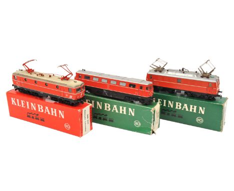 3 Kleinbahn HO continental locomotives. 2 Bo-Bo twin pantograph electric locomotives, RN 1041.06 and RN 1044.16. Plus Bo-Bo d