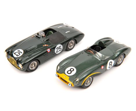 2 Provence Moulage. Aston Martin DB3 in BRG RN25, Le Mans 1952 Lance Macklin/Peter Collins. Plus an Aston Martin DB3S in ligh