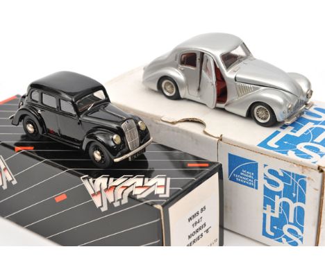 2 1:43 white metal models. Western Models 1:43 scale white metal model - Morris Eight Series E 1947 (WMS85). In black with br