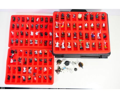 Warhammer - Games Workshop - Citadel - A black Games Workshop carry case containing several foam cases holding over 100 mostl