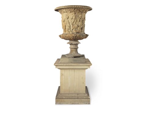 A COADE STONE URN AFTER THE MEDICI VASEBy Coade, London, late 18th/ early 19th centuryThe vessel with a grape and vine border