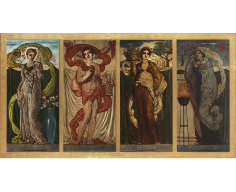 Simeon Solomon (British, 1840-1905)The Four Seasons: Spring; Summer; Autumn; and Winterthe first inscribed 'SPRING' (lower ce