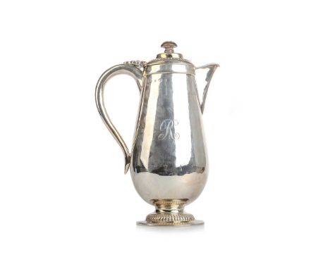 ELIZABETH II SILVER COFFEE POT, BIRMINGHAM 1992 of oval form, engraved with initial "R"23cm highQty: 421g
