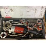 RIDGID MODEL 600 ELECTRIC PIPE THREADER, W/ ?", ¼", ?", ½", ¾", 1", 1-¼" DIES