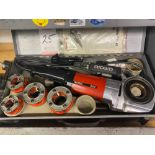 RIDGID MODEL 600 ELECTRIC PIPE THREADER, W/ ½", ¾", 1", 1-¼" DIES