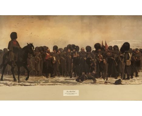 MILITARIA print - 'The Roll Call, Crimea', 38 x 76cms and other prints (3 in total)