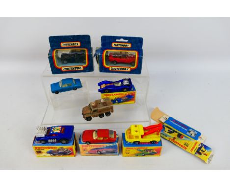 Matchbox - An boxed and unboxed collection of Matchbox diecast vehicles, plus an EMPTY box. Boxed models include MB 48B Pie-E