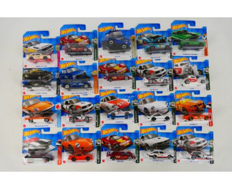 Mattel - HotWheels - A collection of 20 HotWheels vehicles from the 2022 range including Audi '90 Quattro(Retro Racers), 1968
