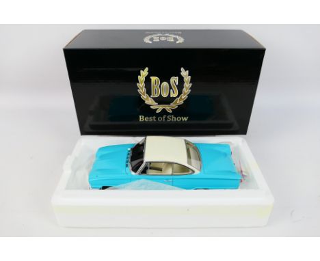 Best of Show (BoS) - A boxed 1:18 scale Best of Show BOS207 Ford Consul Capri 116E GT. The resin model in turquoise and white