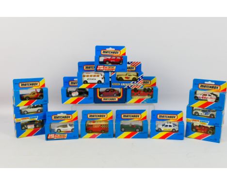 Matchbox Superfast - A collection of 16 boxed Matchbox Superfast (majority made in Macau) diecast model vehicles. Lot include