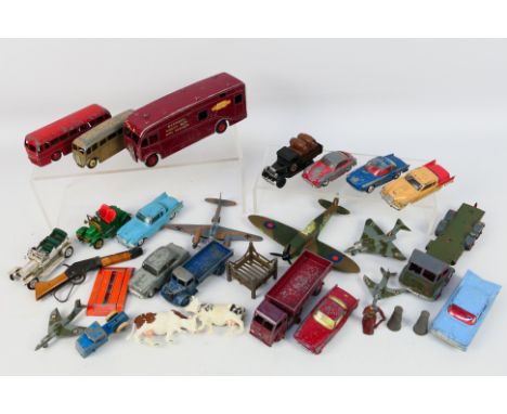 Corgi - Dinky - Matchbox - Marx - A group of unboxed models including Porsche 356A # 182, Renault Floride # 222, Gloster Jave