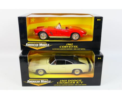 Ertl - Two boxed diecast 'Limited Edition' 1:18 scale model cars from Ertl's 'American Muscle' series, consisting of #726569 