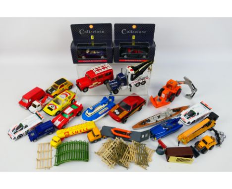 Corgi - Scalextric - Matchbox - A collection of over 10 unboxed miscellaneous vehicles including a vintage Lego Shell Tanker(