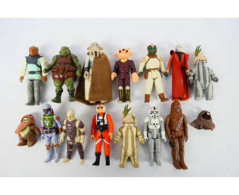Kenner - Star Wars - A collection of loose 1970s and 80s figures, Logray, Squid Head, Gamorrean Guard, Nikto, Ree-Yees, Klaat